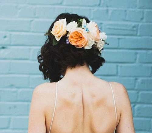 Flower Crown on Back of Hair