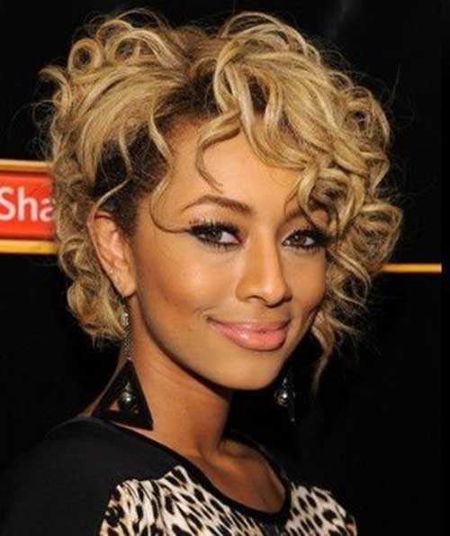 Keri Hilson Blonde Bob Hair with Messy Curls