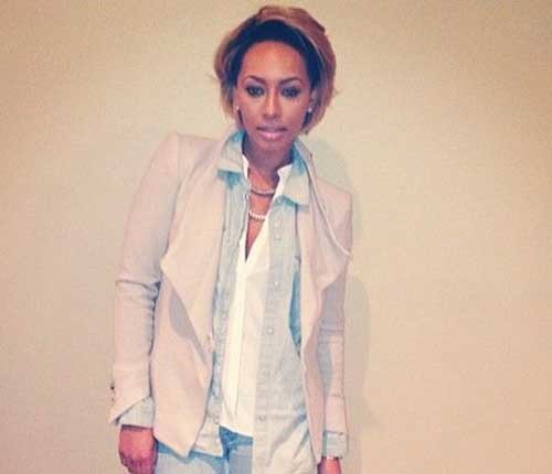 Keri Hilson Blonde Short Classic Bob Hair