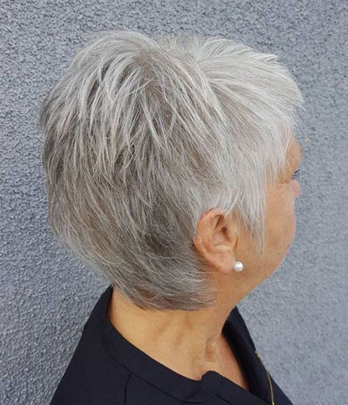 Layered Back View Women Over 50