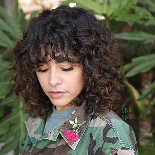 Layered Short Curly Hair