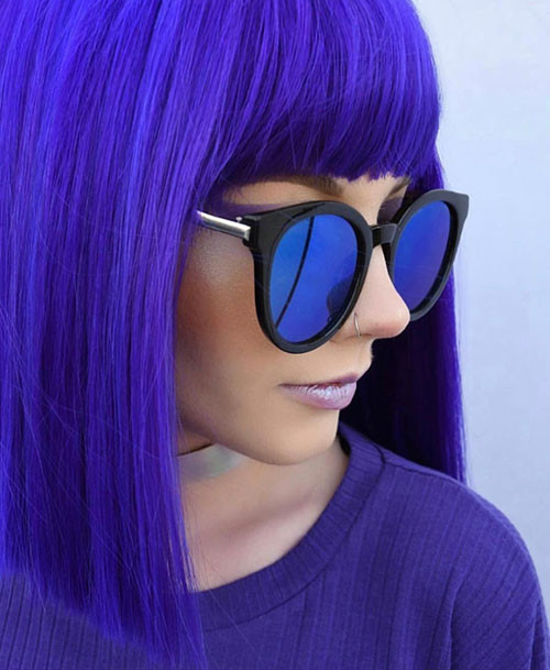 Long Blunt Bob With Bangs