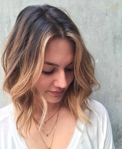Middle Parted Balayage Bob