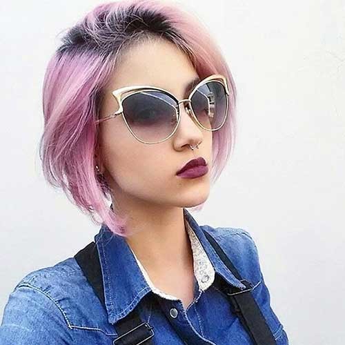 Pink Bob Haircut