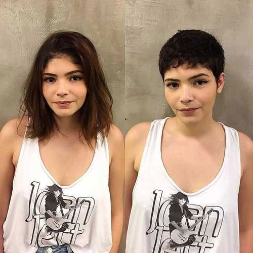 Pixie Cut Brown Hair