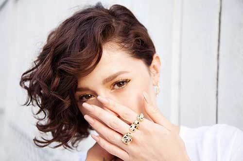 Pretty Long Pixie and Curly Hairstyle