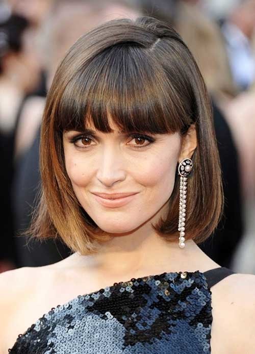 Rose Byrne Straight Bob Hair with Bangs