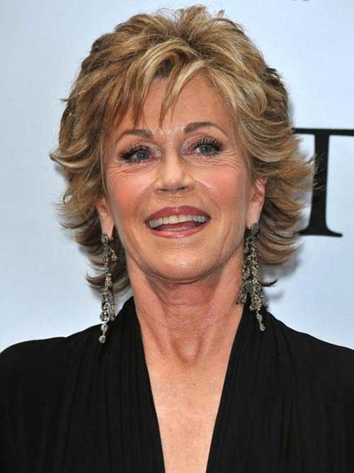 Short Blonde Thick Pixie Style for Over 50