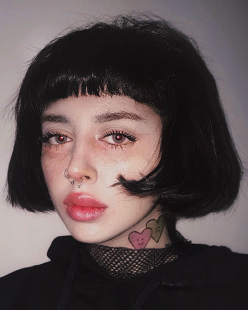 Short Blunt Bob with Bangs