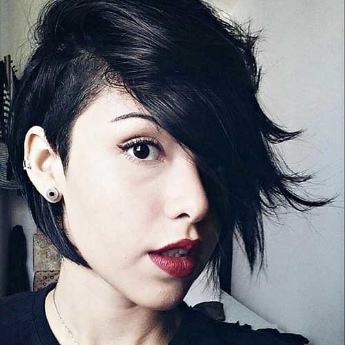 Short Bob Hair with Long Bangs