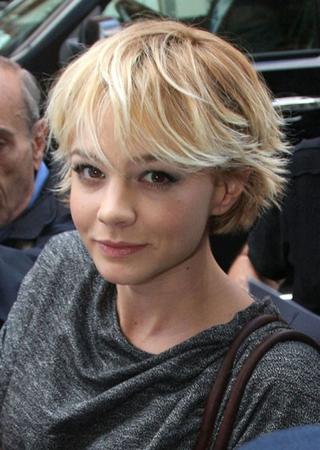 Short Boyish Long Bangs