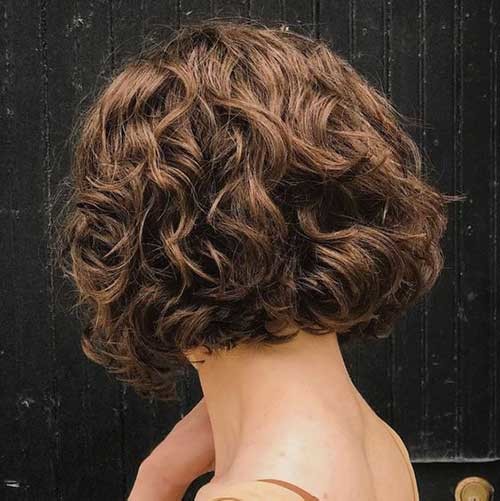 Short Curly Bob Cut Hairstyle