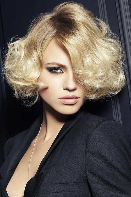Short Curly Sexy Blonde Hairstyle