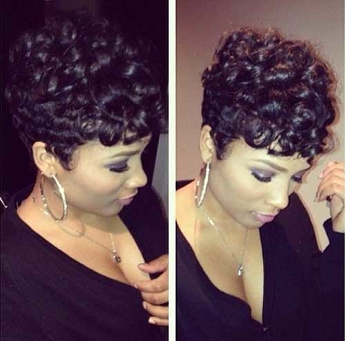 Short Easy Dark Curly Hairstyle