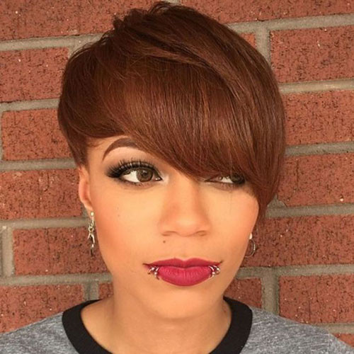 Short Hair Long Side Bangs