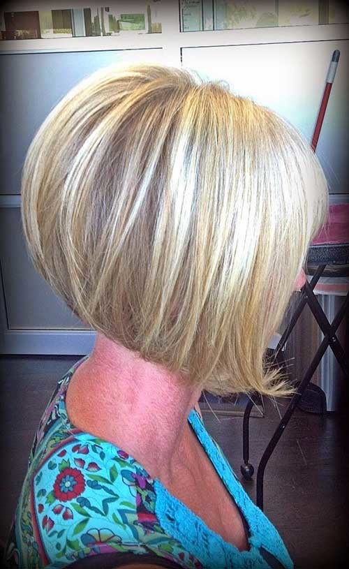 Short Inverted Bob Stacked Cut Hair