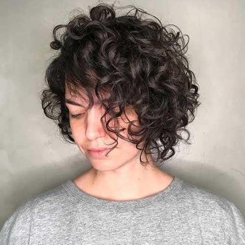 Short Layered Bob for Curly Hair