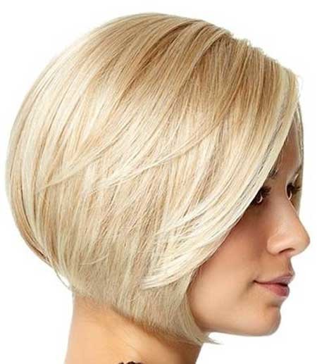 Short Neat Blonde Bob