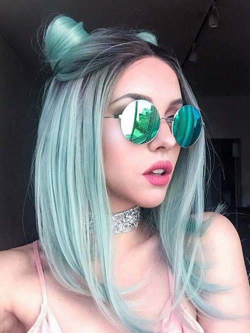 Short Pastel Blue Hair
