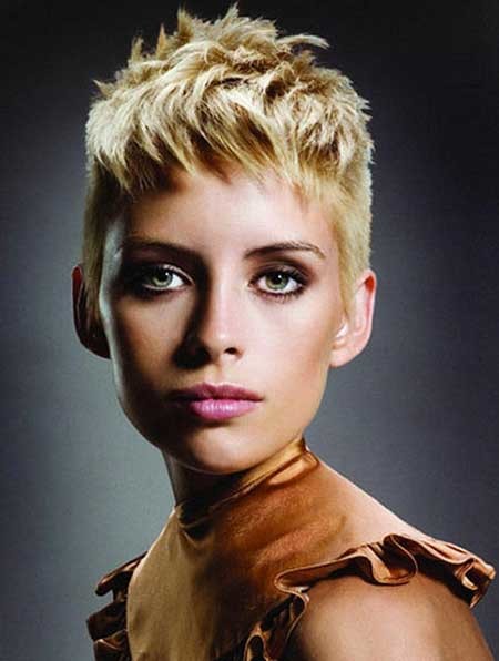 Short Thick Blonde Boyish Look