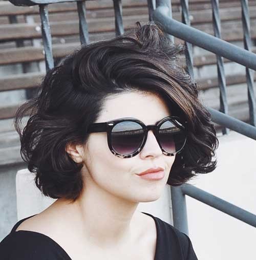 Side Parted Thick Bob Hair