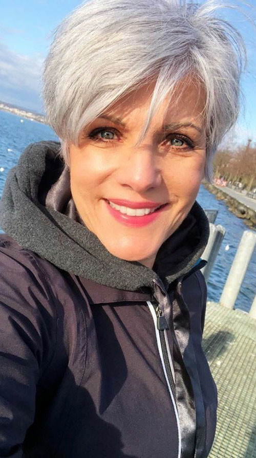 Stylish Grey Pixie