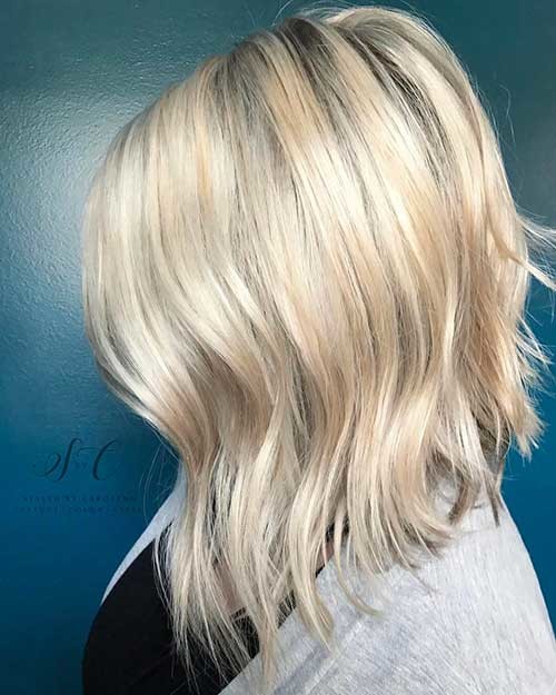 Textured Blonde Lob