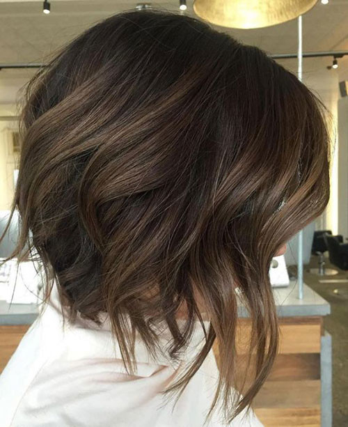 Textured Bob Haircut for Thick Brown Hair