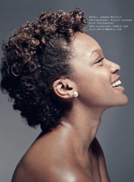 The Natural Curly Hair with Shaven Sides and Awesome Tinge of Colors