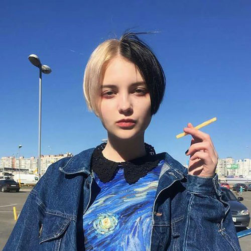 Two Tones Short Hair