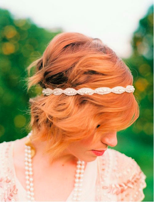 Wedding hairstyles for short red hair