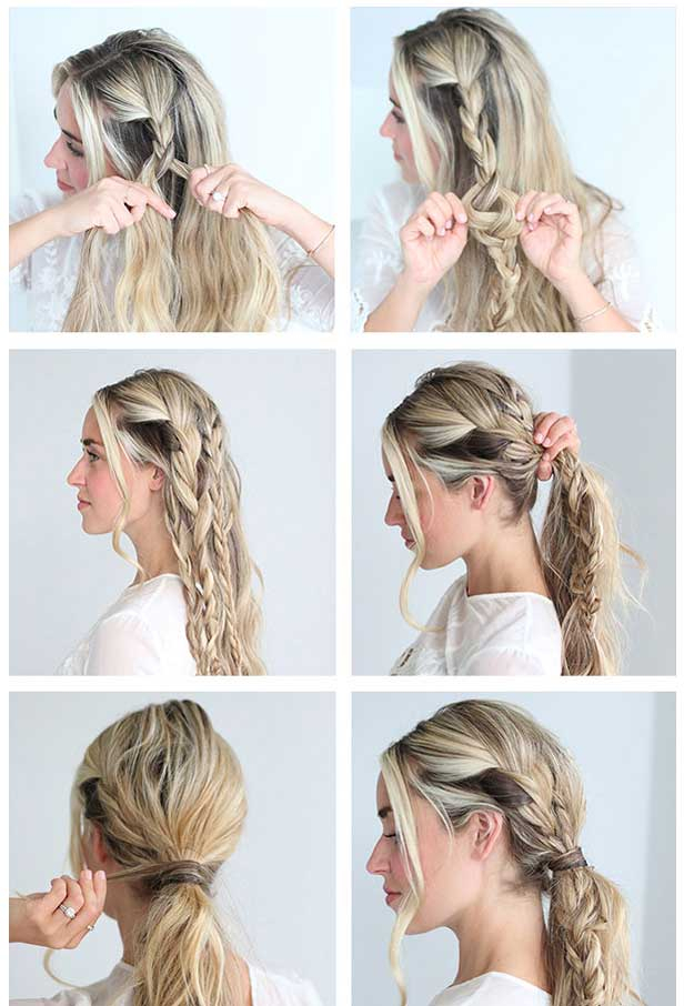 Braided Messy Ponytail