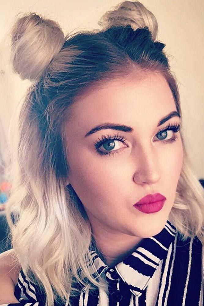 Buns with Double Shaded Hairstyle