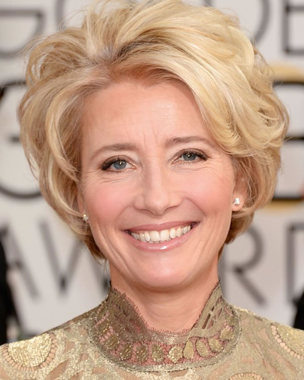 Chopped Blonde Hairstyle for Older Women