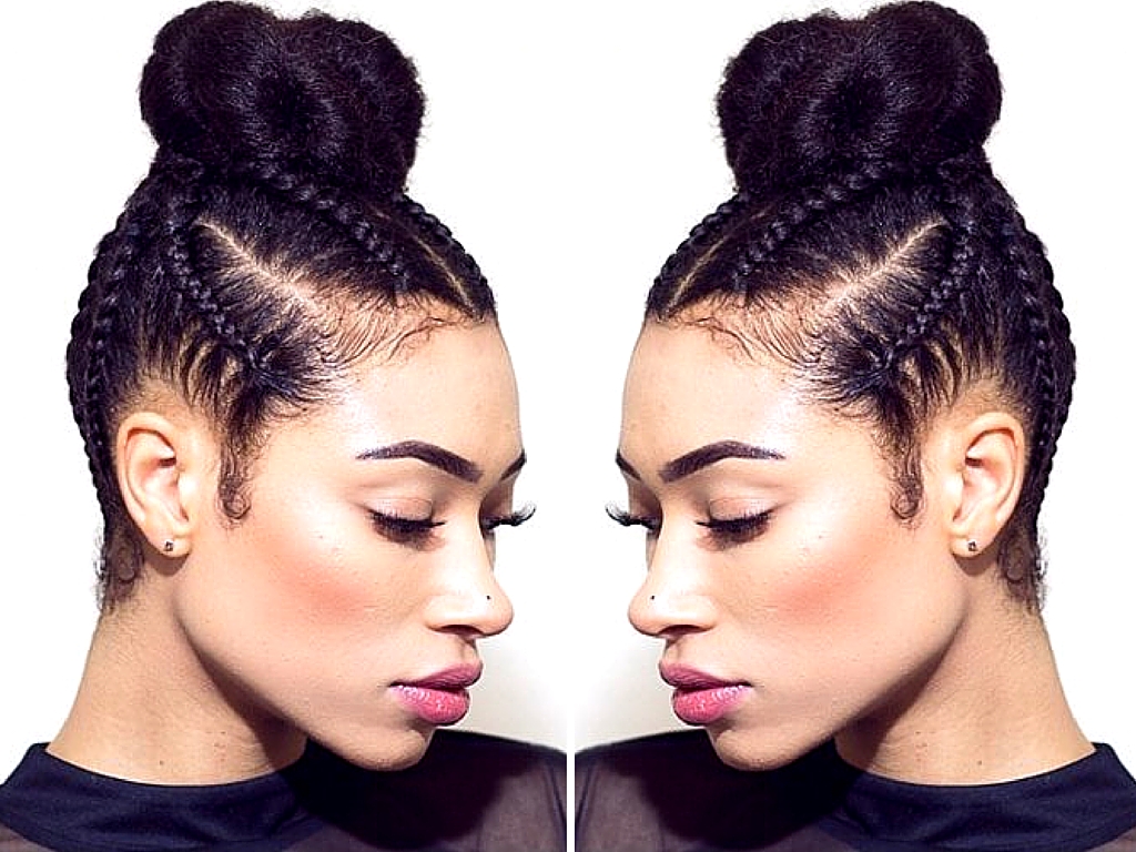 Cornrows with the Top Bun