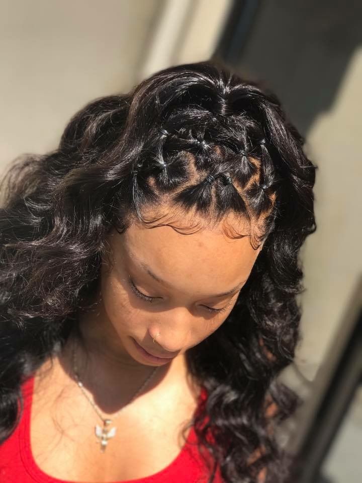 Criss Cross Knotted Braid Hairstyle
