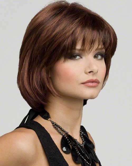 Light Brown Bob Hair with Bangs