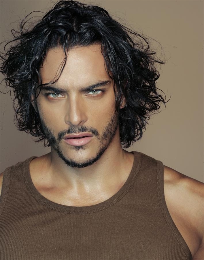 Messy Open Hair with a Beard