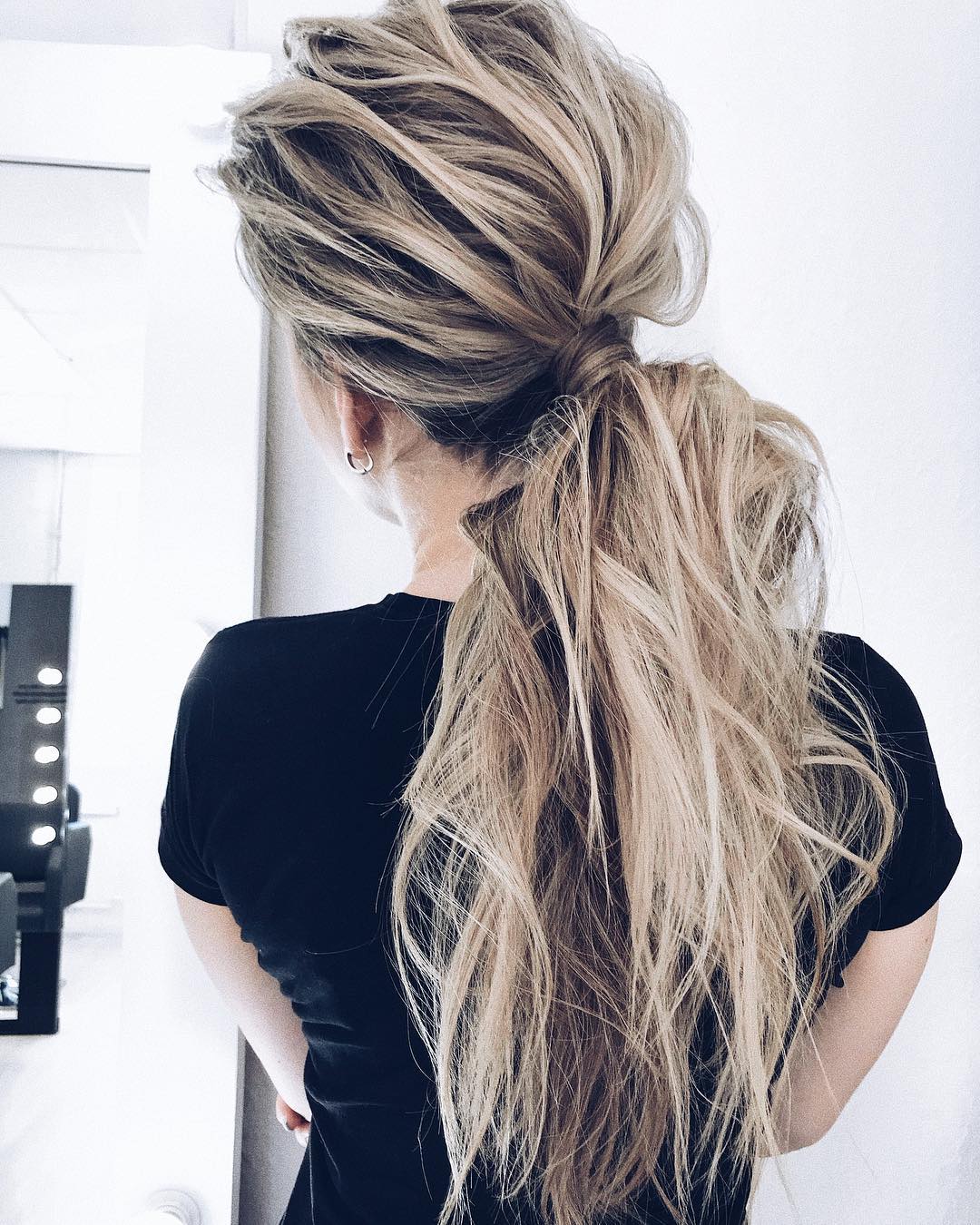 Messy Ponytail Hairstyle