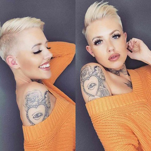 Short Blonde Pixie Haircut