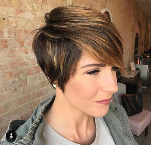 Short Long Pixie Bangs Cut