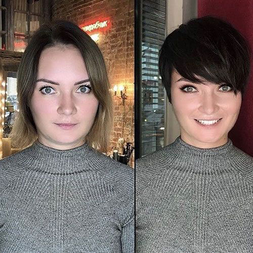 Short Pixie Cut for Round Faces