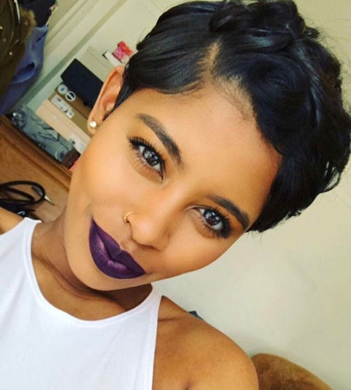 Short Pixie Haircut for Black Women