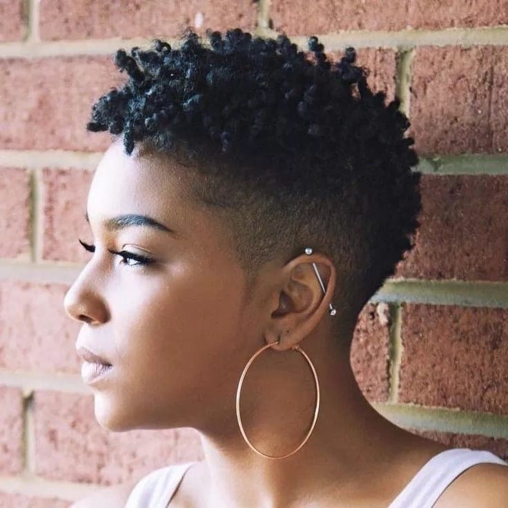 Short Shaved Pixie Hairstyle