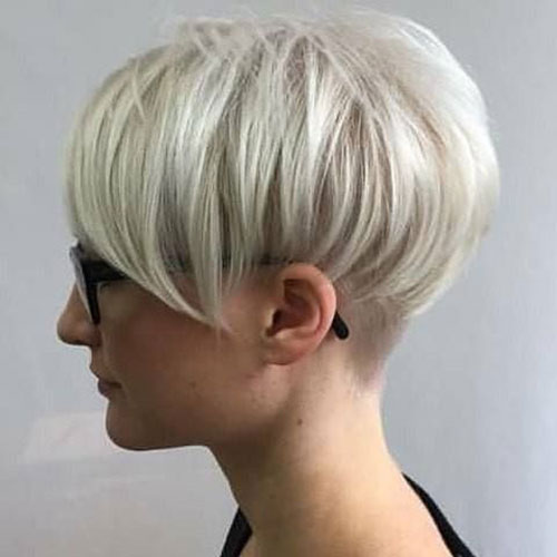 Short White Blonde Pixie Hairstyle
