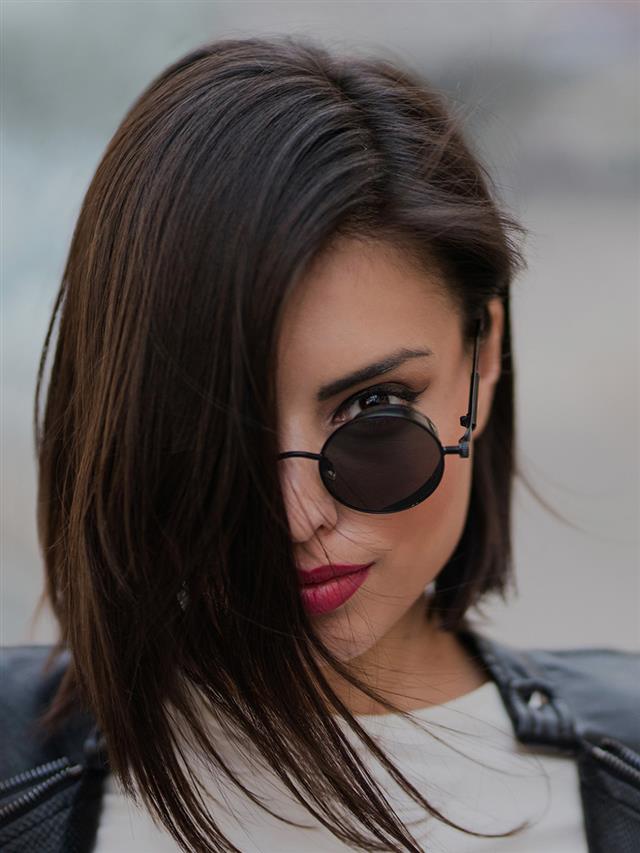 Side Parted Asymmetric Bang Bob
