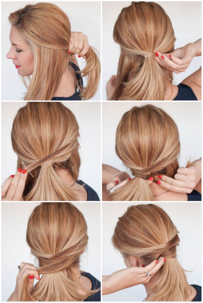 Simple Criss Cross Ponytail