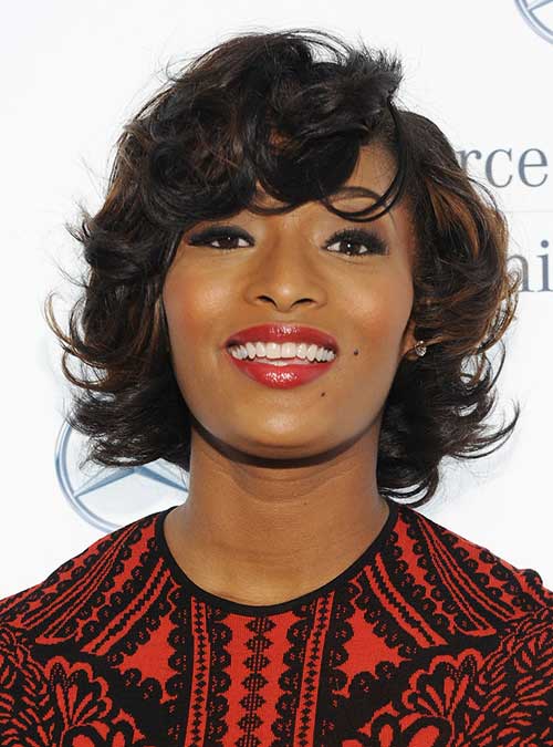 Toccara Jones’s Curly Black Short Hairstyle