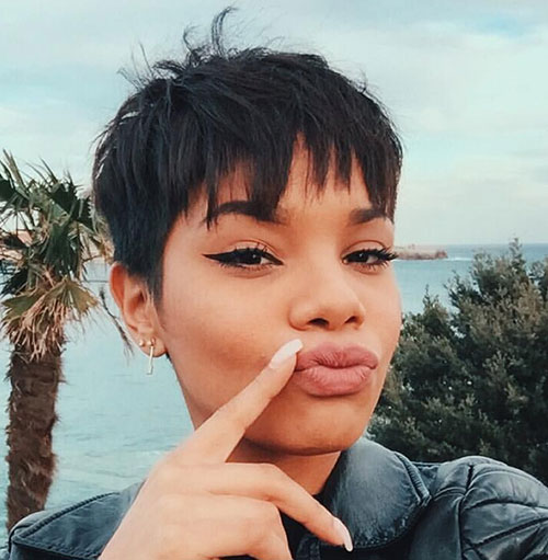 Very Short Easy Haircut with Bangs