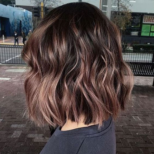 Wavy Brown Bob